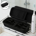 Electric Toothbrush Travel Pouch - Hard Shell Portable Organizer with Mesh Pockets for Brush Heads Chargers Accessories Fit Oral