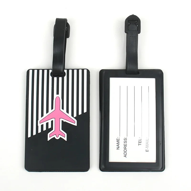 Luggage Tags Travel Suitcases Tag Cartoon Cute Luggage Tag Silicone Creative Id Name Labels Travel Tags Travel Accessories