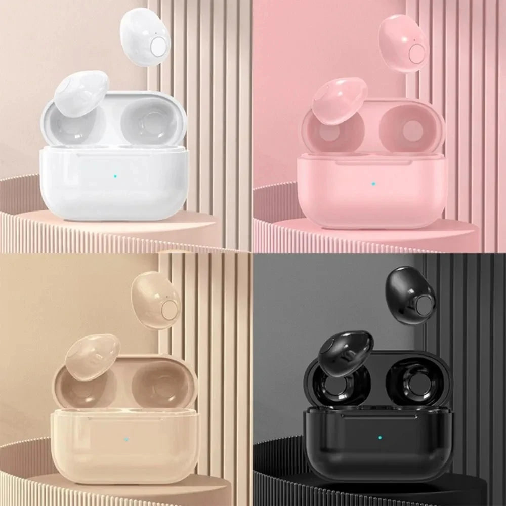 New Mini Invisible Earphones In-Ear Earbuds For Sleeping V5.2 Noise Reduction Wireless Bluetooth Sports Headphones With Mic