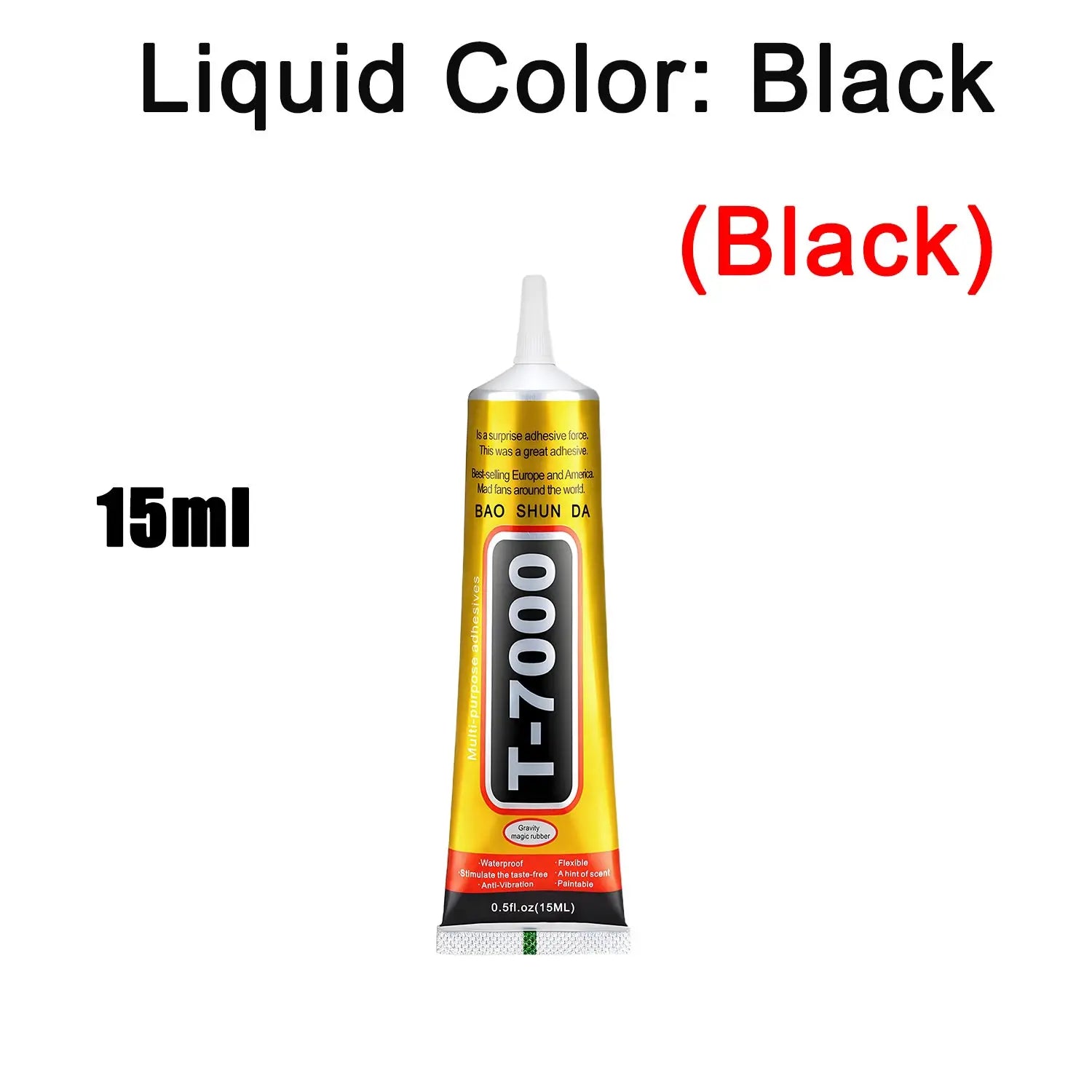 T7000 black (adhesive for jewels and mobile phones in 15 g, 25 g, 50 g, and 110 g)-Waterproof and highly durable resin adhesive