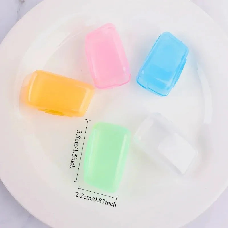 50pcs Portable Toothbrush Head Cover Dustproof Protection Case Storage Cover For Outdoor Travel Bathroom Supplies