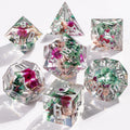 Handmade D&D Polyhedral Dice Set for Dungeons and Dragons, D and D Dice, Sharp Edged Resin D&D Dice Set Gifts, D20 Dice