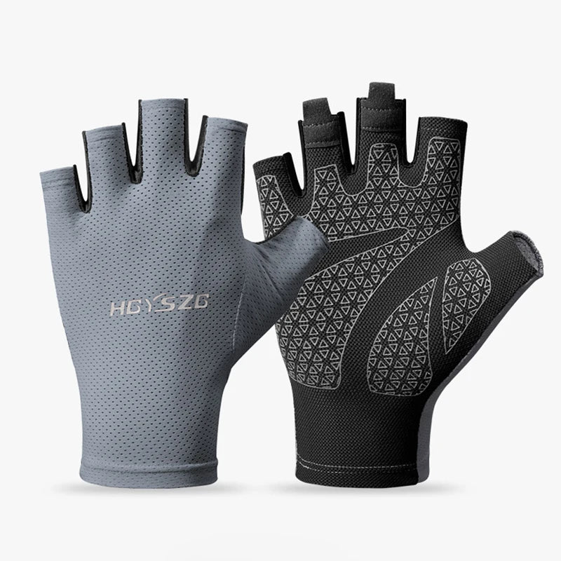 Spring Summer Cycling Gloves for Women Men Breathable Mesh Gym Fingerless Sun Protection Non-slip Quick Dry Hike Fitness Gloves