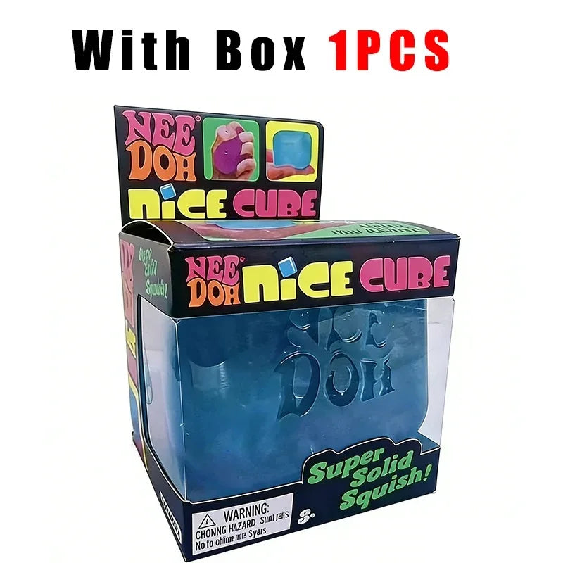 &New Needoh Nice Cube Sensory Stress Reliever Fidget Tool for Anxiety & Focus Desk Sensory Cube for Adults & Kids