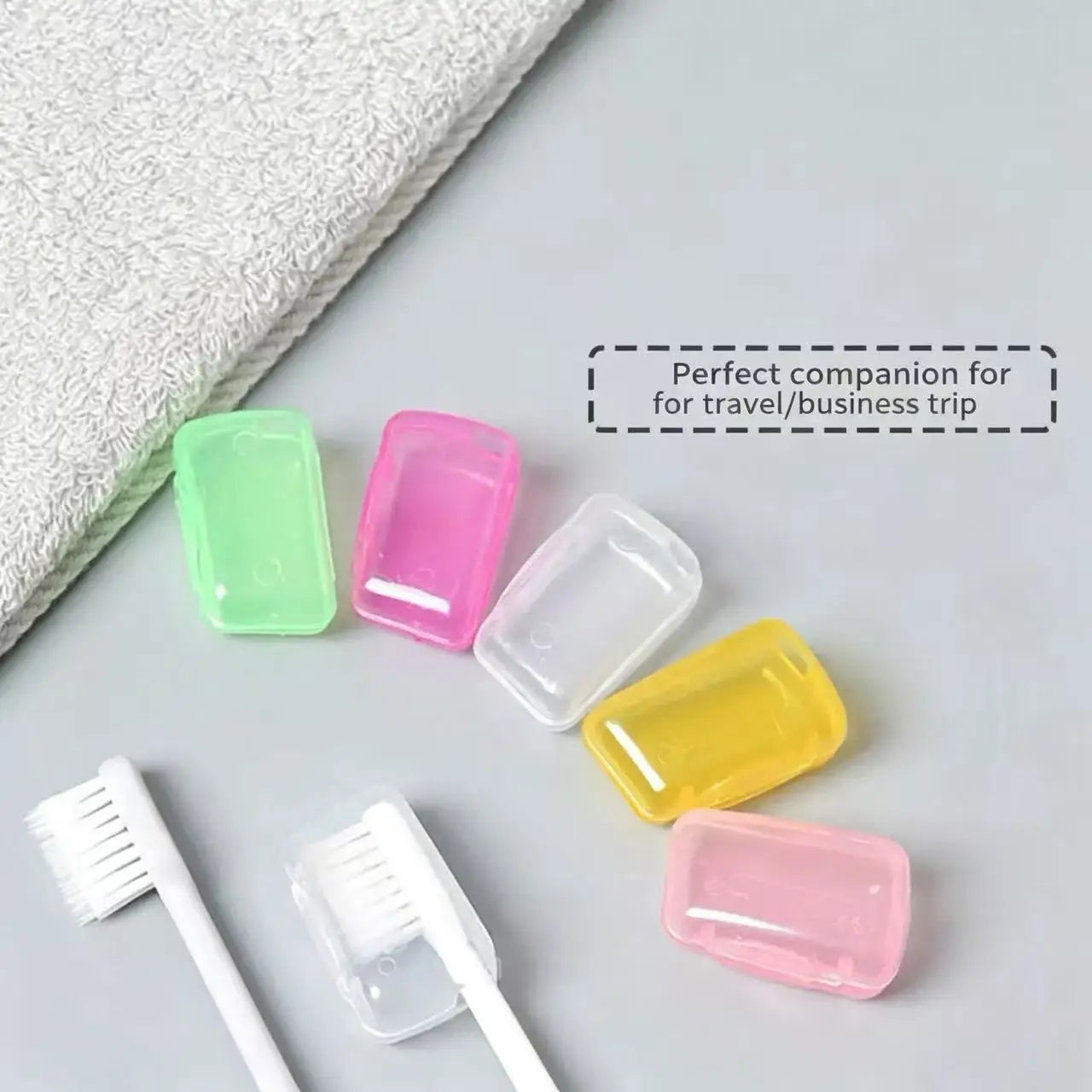 5pcs Portable Toothbrush Head Cover Travel Dustproof Protector Cap for Outdoor Camping Business Trip Bathroom Accessories