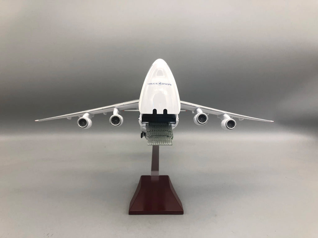 42CM Antonov An-124 Airplane Model Ruslan Volga-Dnepr Airlines resin Diecast Scale Aircraft Nose Open Version Static Collection