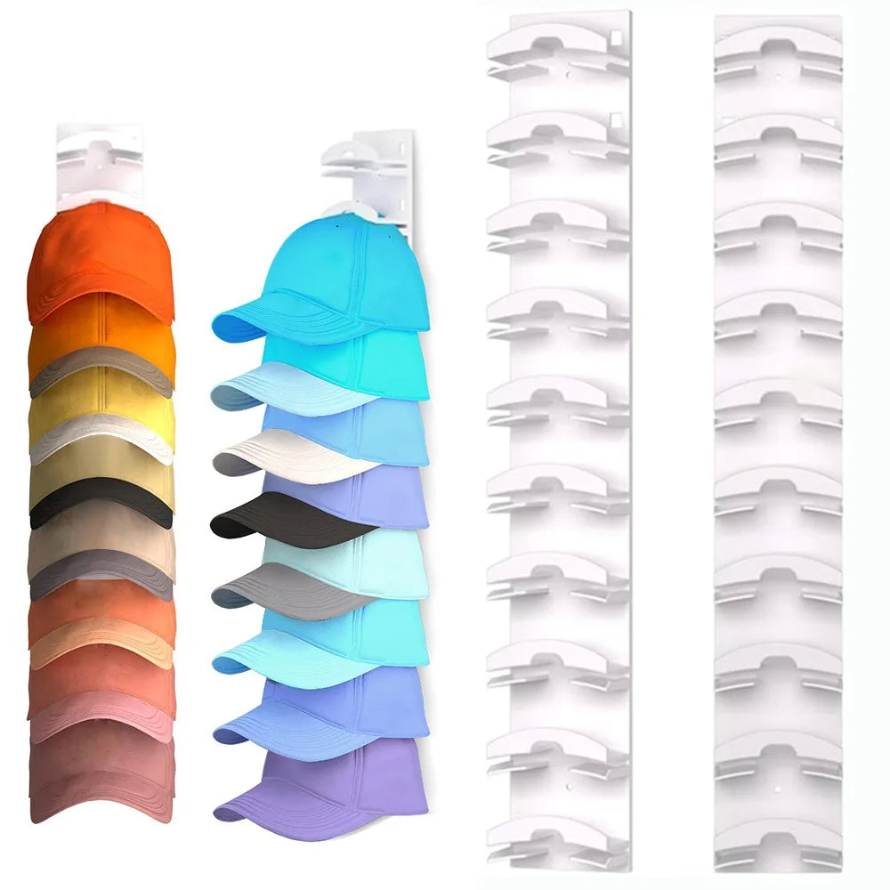 Closet Hat Rack Hat Organizer for Baseball Caps Plastic Space Saving Hat Storage Holder for Door Closet Cap Rack Display Hanger