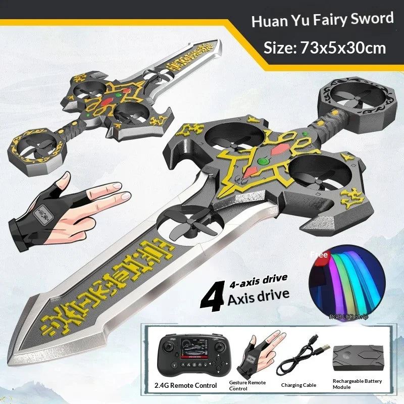 73cm Dual Control Control Flying Drone For Kids Rc Hand Sensing Remote Control Airplane Toy With Led Lights Easy To Fly Indoor