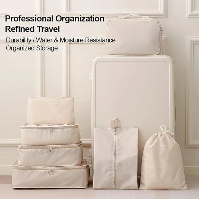 7/8/9/10/11 Pcs Set Travel Organizer Storage Bags Suitcase Packing Cubes Set Cases Portable Luggage Clothes Shoe Tidy Pouch