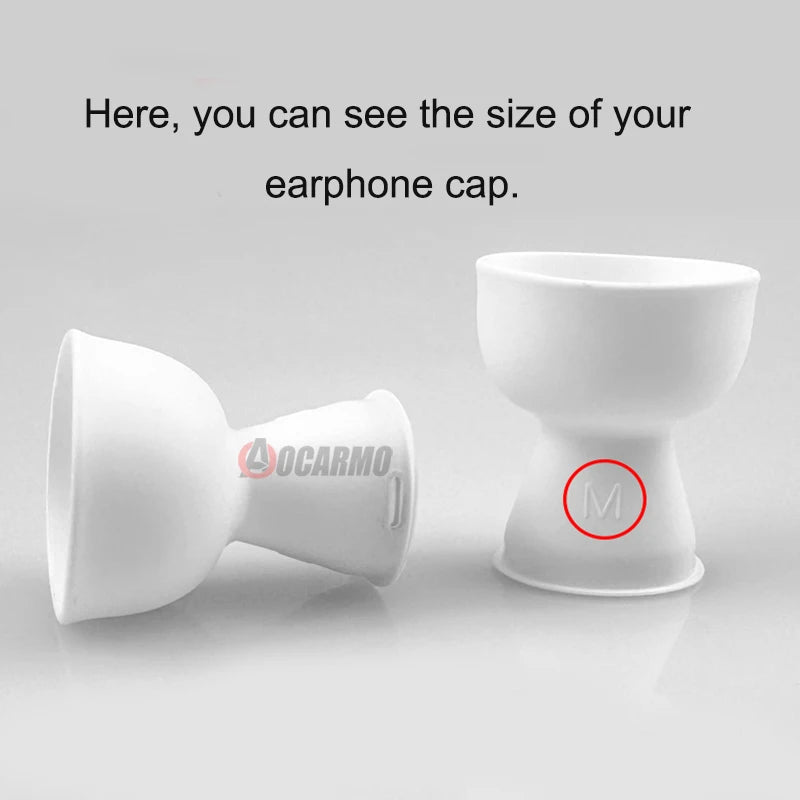 Aocarmo For Apple AirPods Pro 1/2 Pro2 Earphone Silicone Soft Plug Dust Prevention Pressure Reduction Rubber Sleeve A2083 A2084