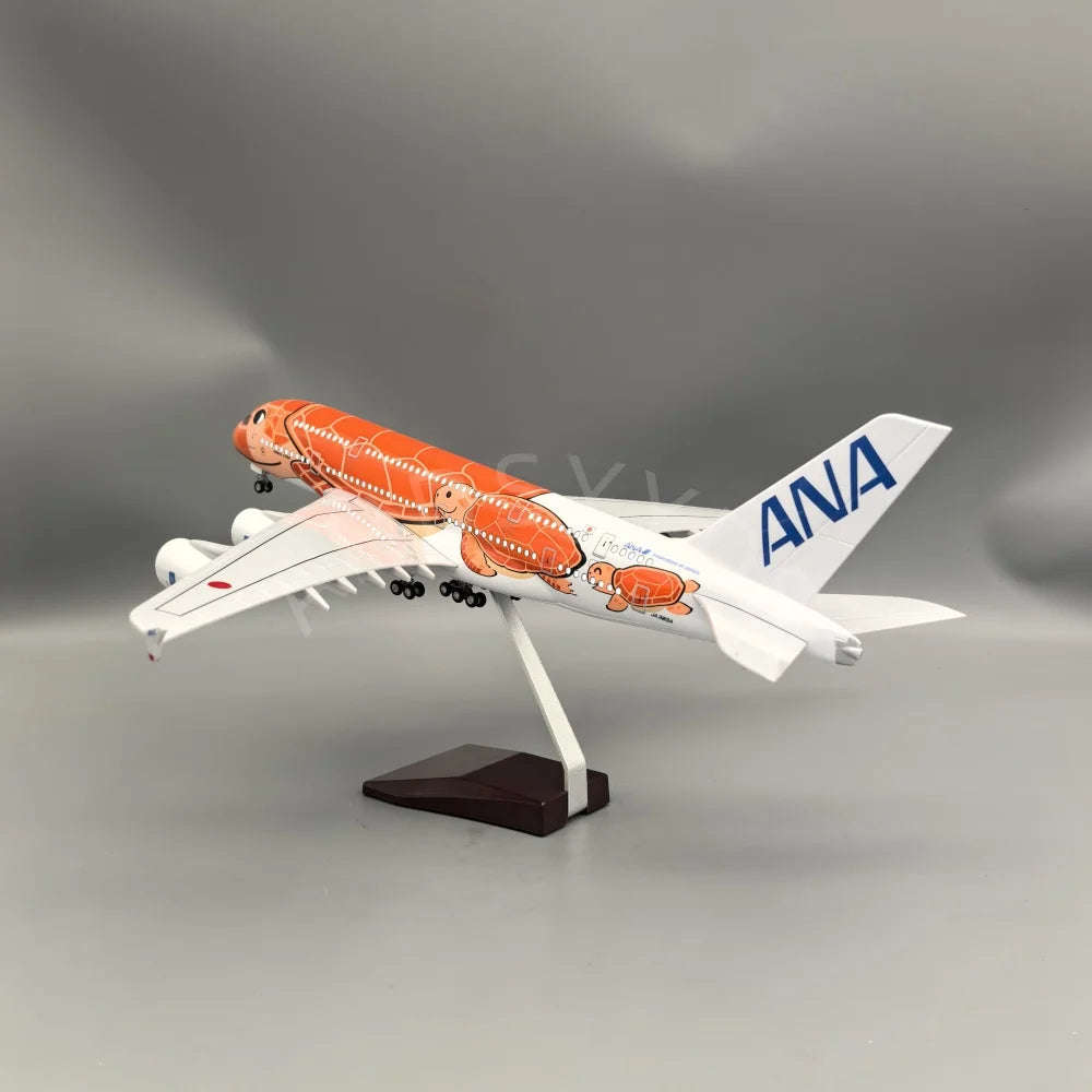 NEW 47CM A380 Orange Turtle Airplane Model boys toys Japan Air ANA A380 Aircraft Model adults fun for Displays Souvenir Gifts