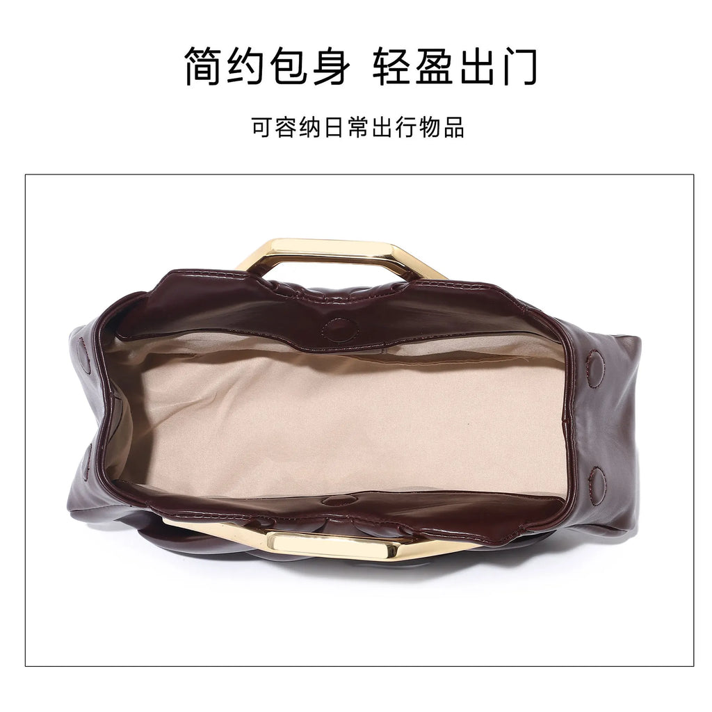 New Soft Leather Bag Women's Niche Cloud Bag Dinner Pleated Bag Crossbody Armpit Women's Bag