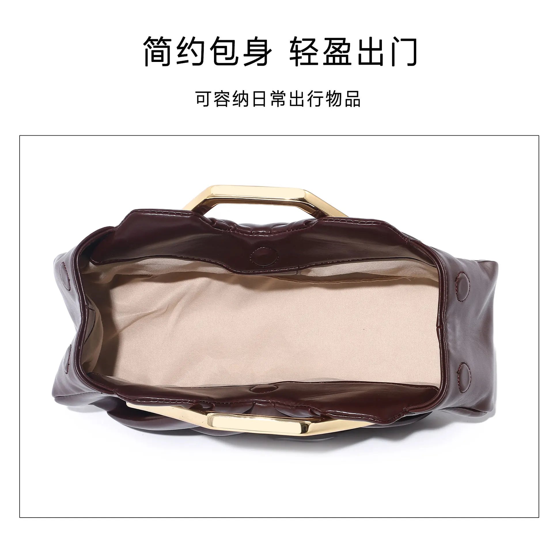 New Soft Leather Bag Women's Niche Cloud Bag Dinner Pleated Bag Crossbody Armpit Women's Bag