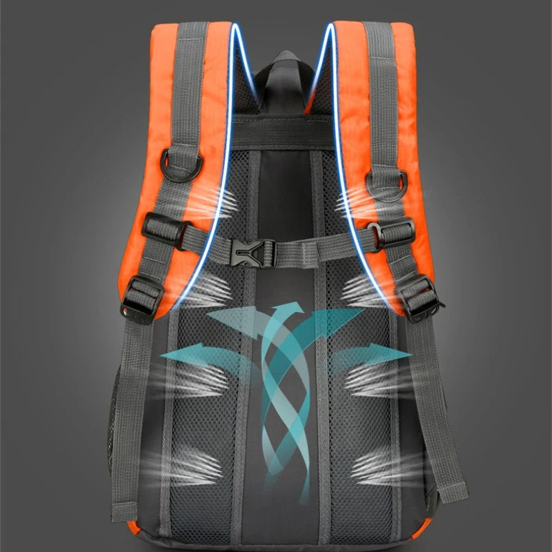 30L Lightweight Hiking Backpacks Waterproof Travel Shoulder Bags Outdoor Camping Cycling Fishing Climbing Backpack for Women Men