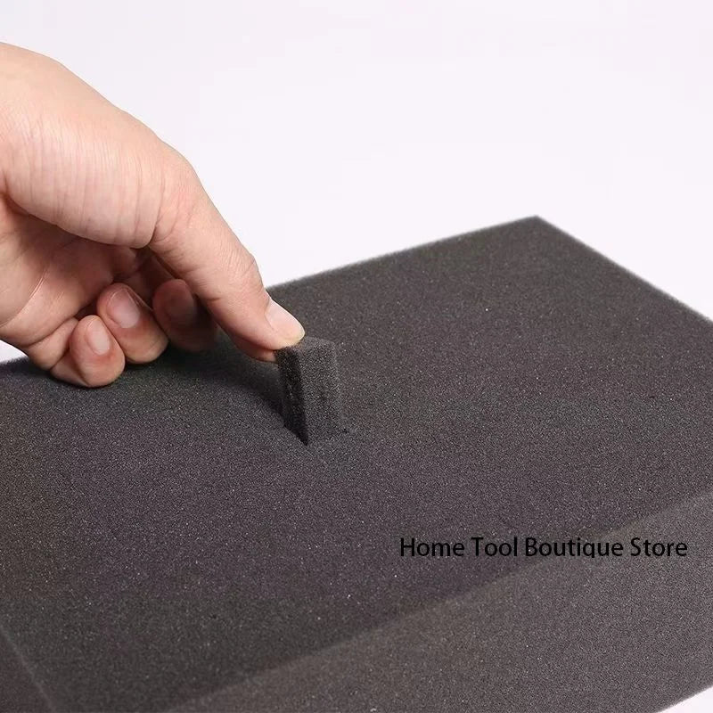 Black High-Density Sponge Pad Hand Torn Grid Shock-Absorbing Inner Tray Foam for Gift Box Packaging Grid Lining