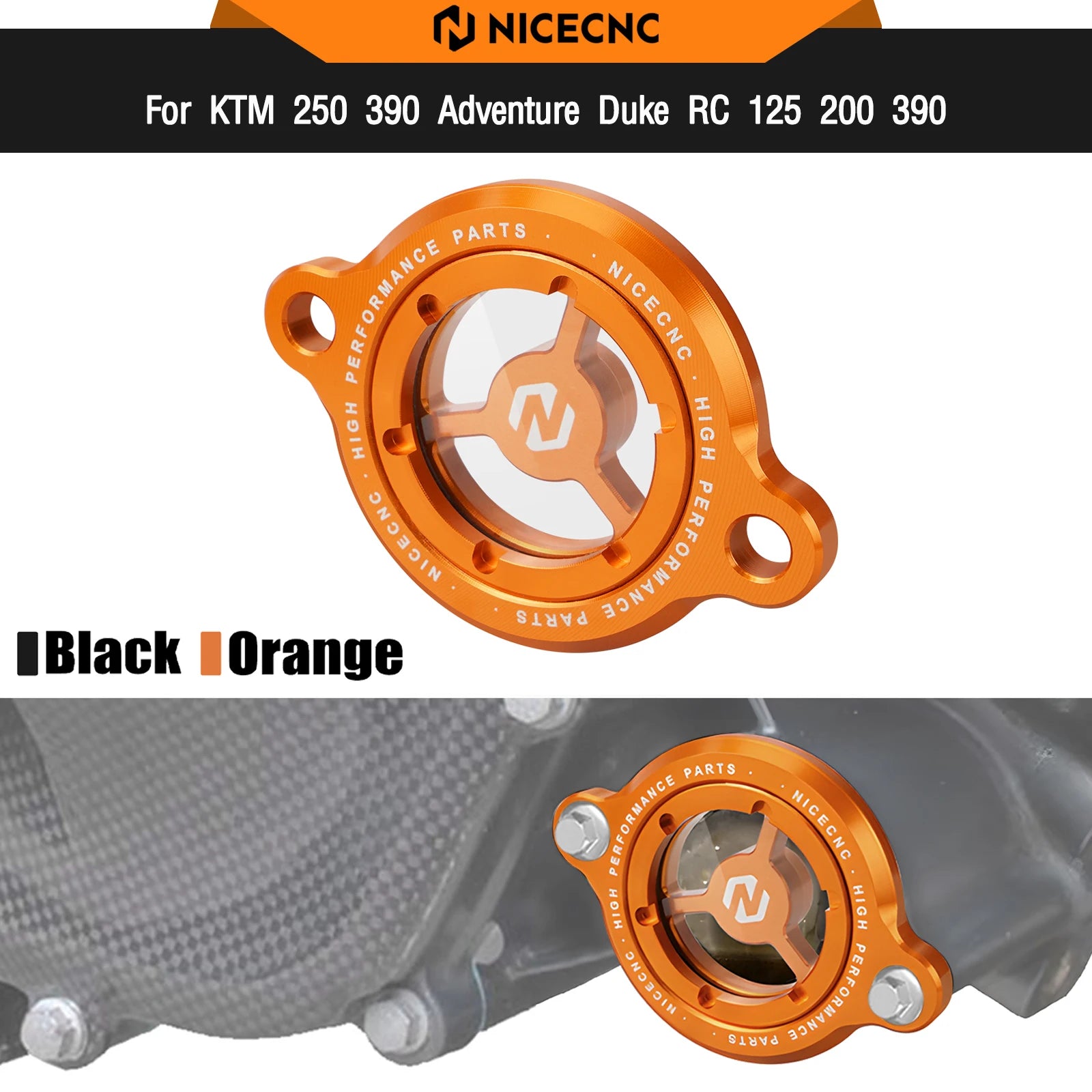For KTM 390 Adventure 2020-2023 Oil Filter Cover Cap Duke 125 200 250 390 2016-2023 RC 125 200 390 2017-2023 250 Adventure 21-23