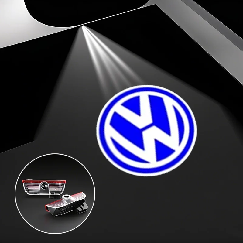 VW Car LED Door Logo Welcome Light Projector Lamps Accessories For VW GTI Polo Golf Passat B6 Tiguan Arteon Jetta T-ROC ID.4 CC