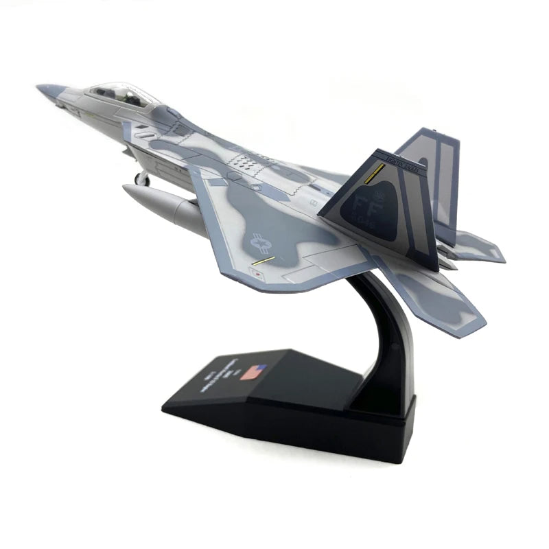 JASON TUTU 1/100 Scale Diecast Alloy Model F-22 Fighter US Air Force Aircraft F22 Raptor Collect Gifts
