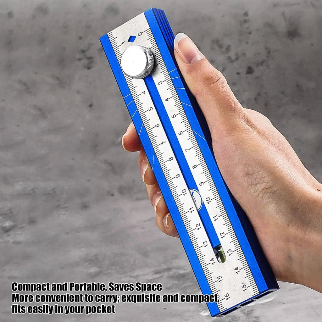 Scriber Marking Tools, Multi Angle Finder Gauge, Precision Leveling Ruler for Woodworking Metalworking, Durable Measuring Device