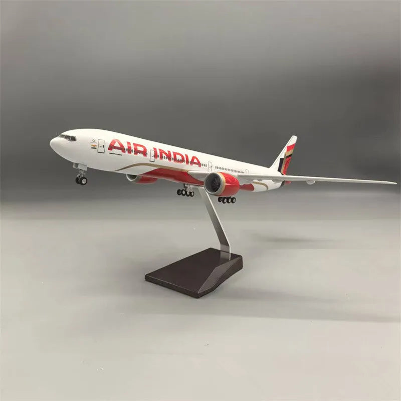 1:157 Scale 47cm Air India 777 Plane Model Resin Diecast Airplanes With Landing Gear Collection Display Decoration Gifts