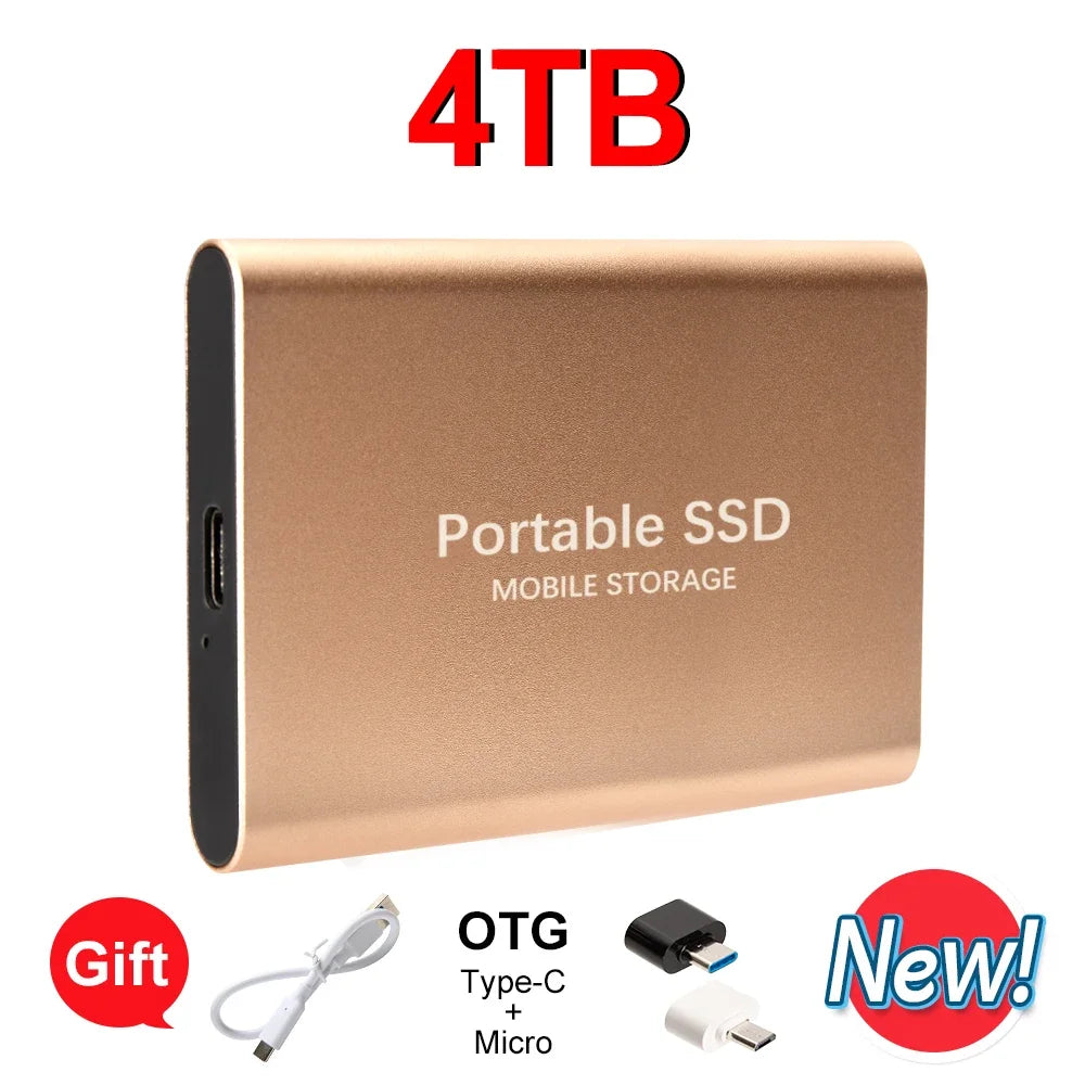 High-speed SSD 2TB Portable External Hard Drive Suitable for daily storage and backup