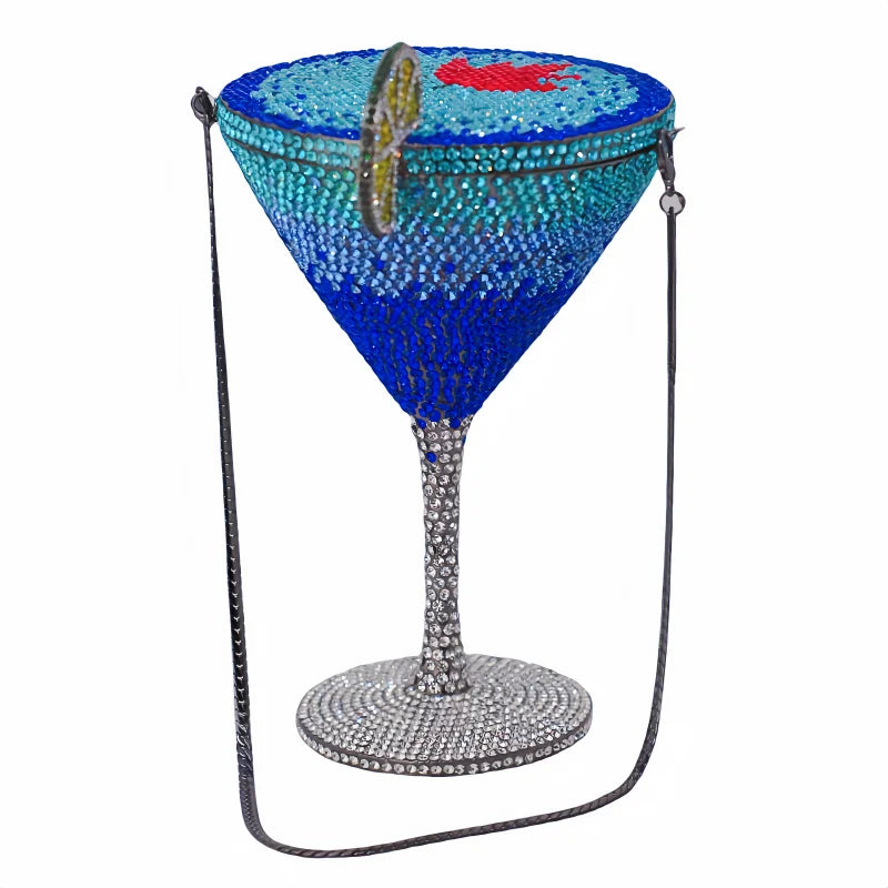 Martin Cocktail Cup Diamond Evening Bag New Arrival Crystal Bridal Handbag Dinner Clutches Female Crystal Purse Rhinestone Bags