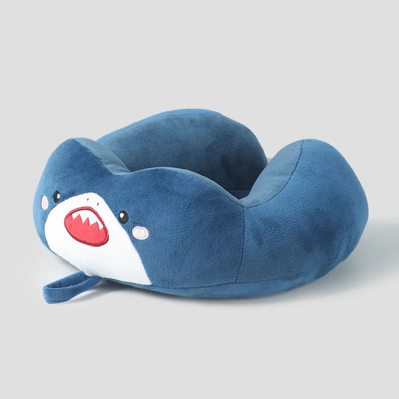 Wholesale Strawberry Bear Micro Fiber Soft Fluffy U Shape Pillow For Airplane Rest