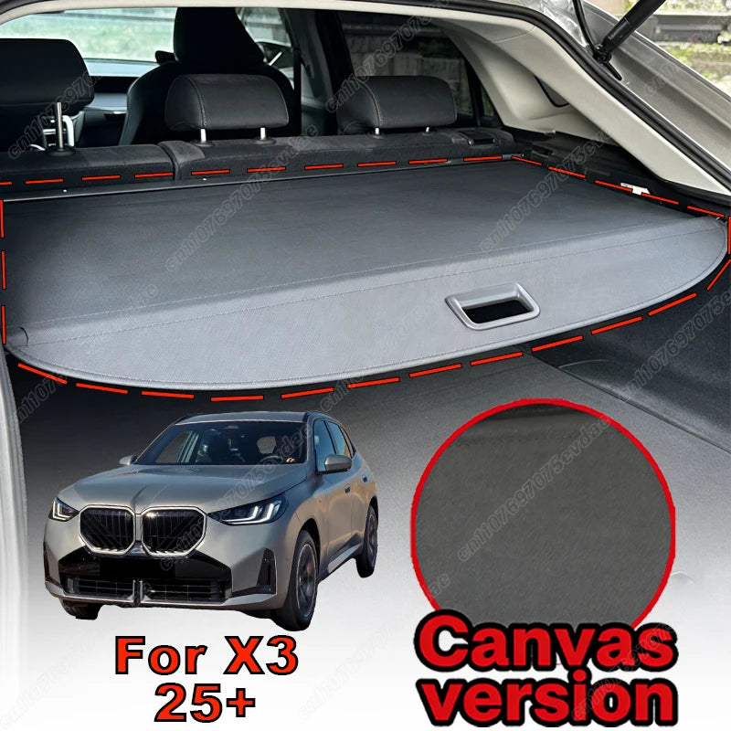 For BMW X1 X3 X5 1999-2026 Retractable Rear Trunk Cargo Cover Luggage Privacy Security Shield Parcel Shelf Car Interior Kit