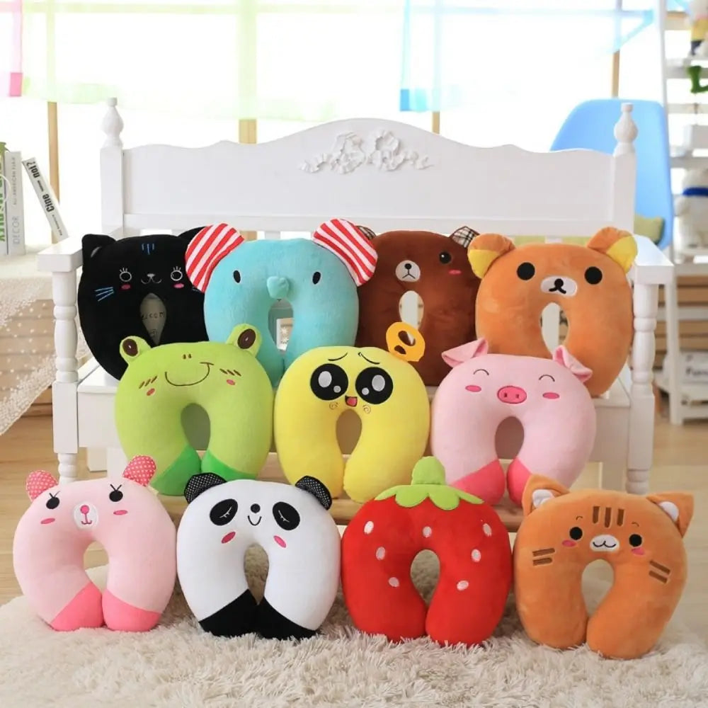 Soft 10 Colors Nursing Cushion Children U-Shaped Pillow Neck Protection Flight Neck Pillow Travel Pillows