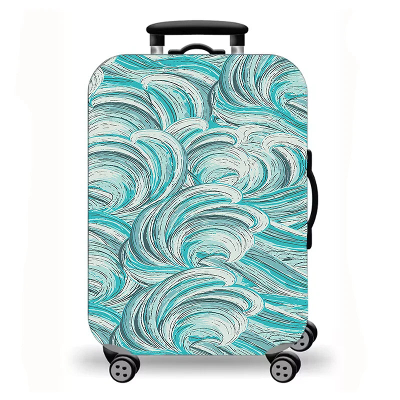 Luggage Cover,Abstract Geometric Marble Colorful Art Print Stretch Suitcase Protector,Washable Anti-Scratch Travel Baggage Cover