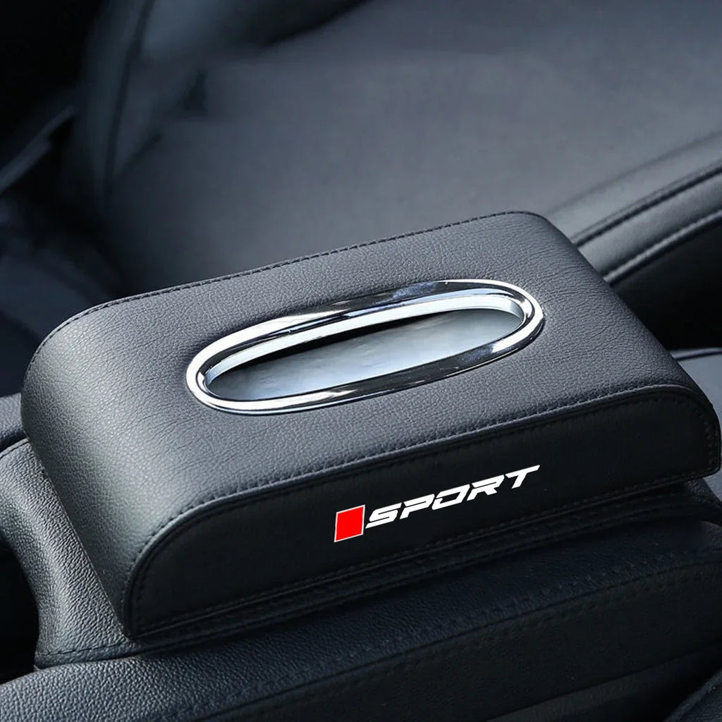 1pc Leather Supplies Seat-type Center Console Car Tissue Box For Audi BMW Mercedes Benz VW Ford Skoda Toyota Seat Honda Nissan