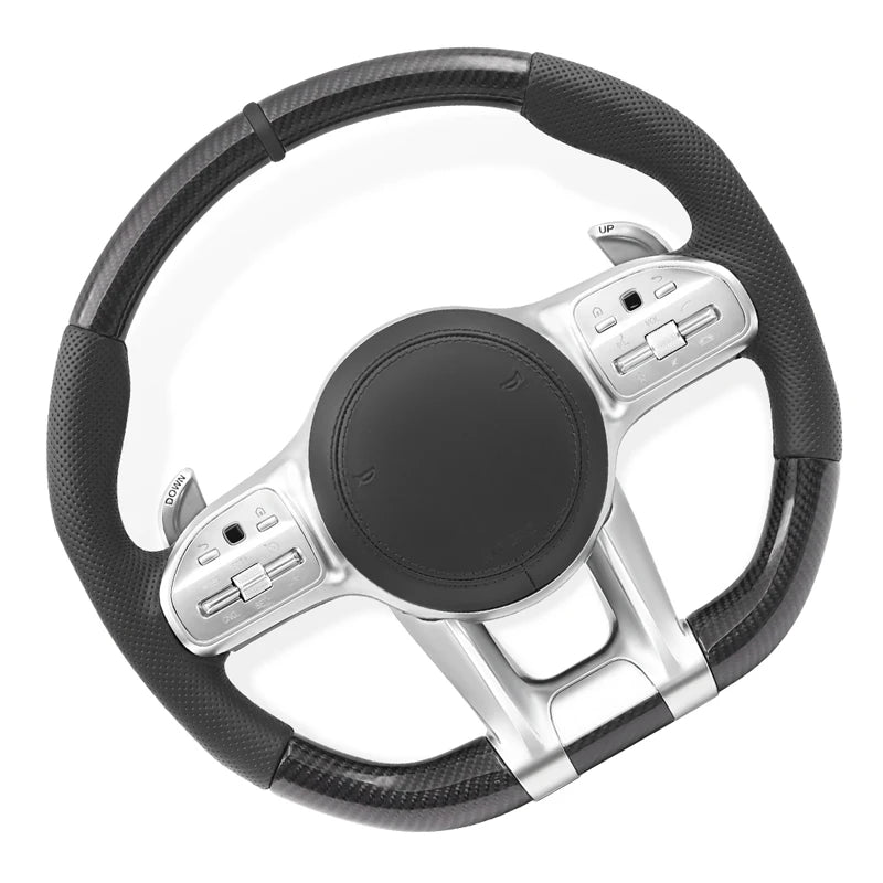 Carbon Fiber Steering Wheel for Mercedes Benz AMG GLE W167 C63 W205 E300 E220 W213 CLS W218 W222 S500 W204 C300 W212 E250 GLC 43