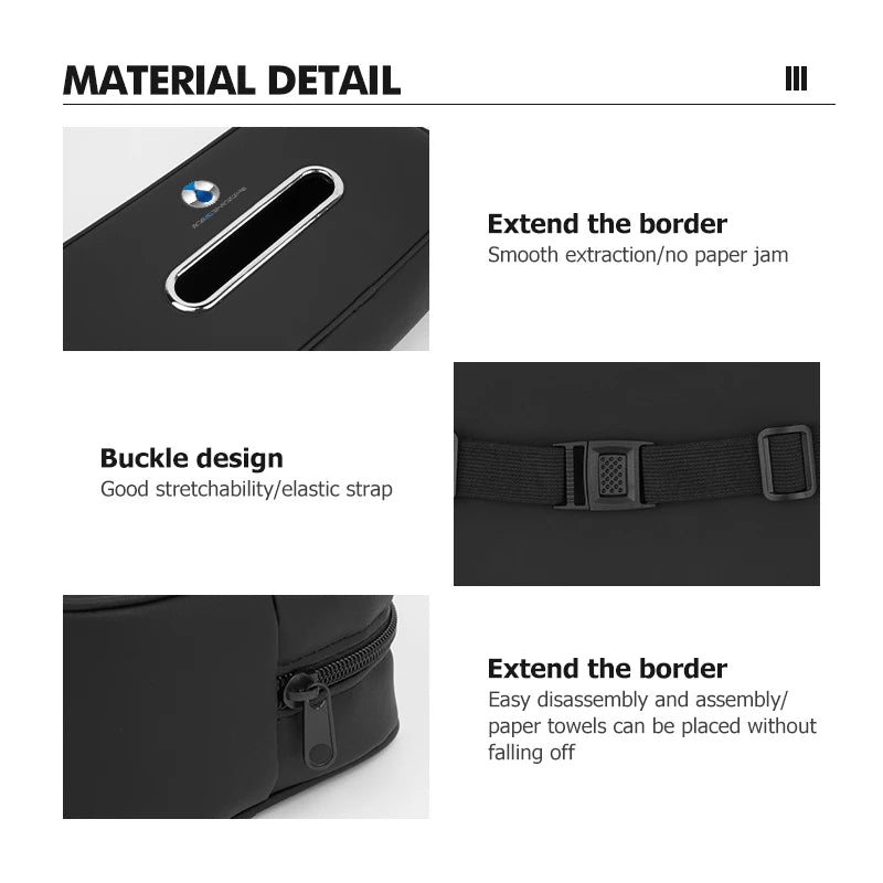For Denza Car Tissue Holder Dashboard Backseat Paper Bag Handkerchief Box X N7 N8 D9 2018-2022