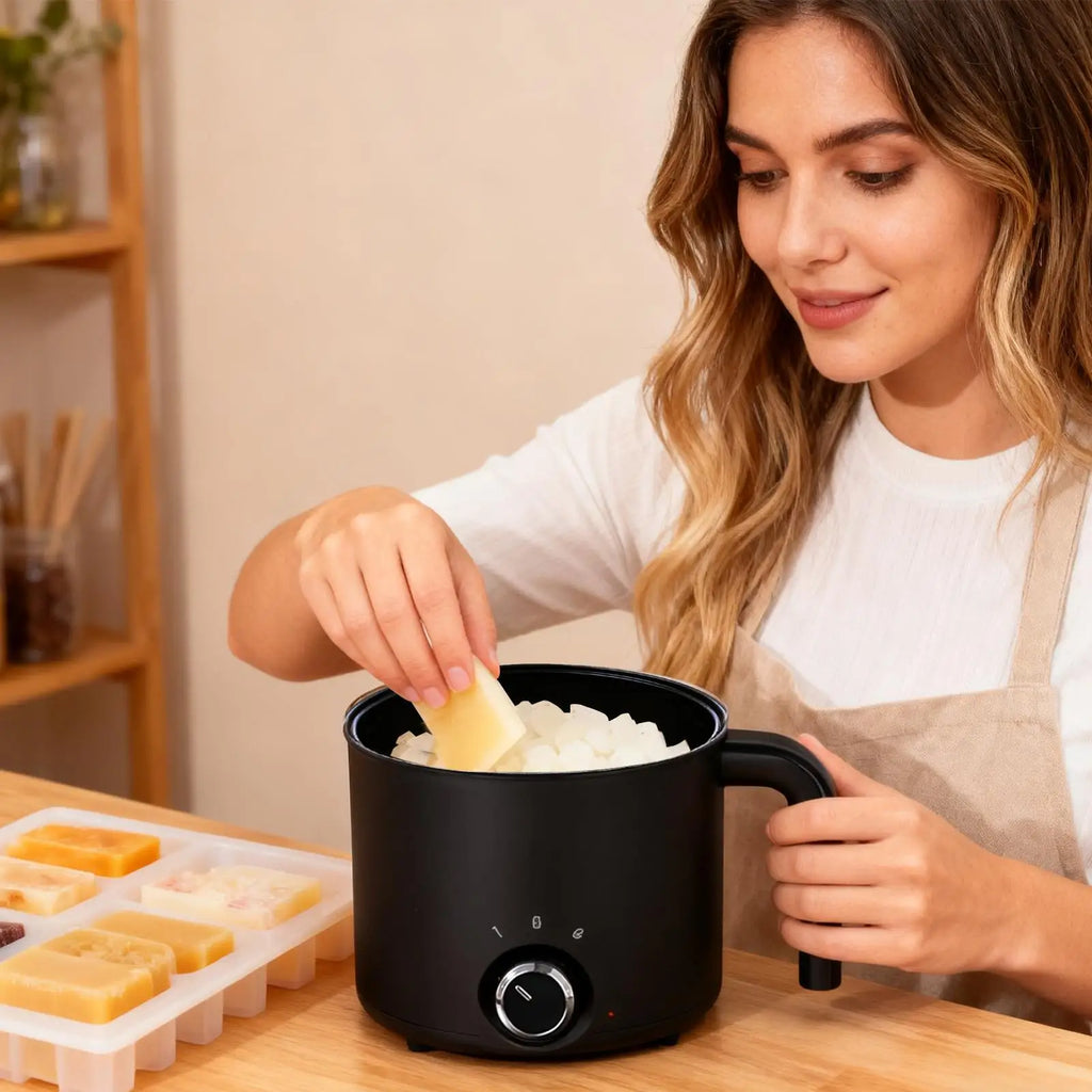Candle Wax Melting Pot 1.5L Large Stainless Steel Electric Non-stick Candle Making Pot Melting Pitcher for Soap Candy Chocolate
