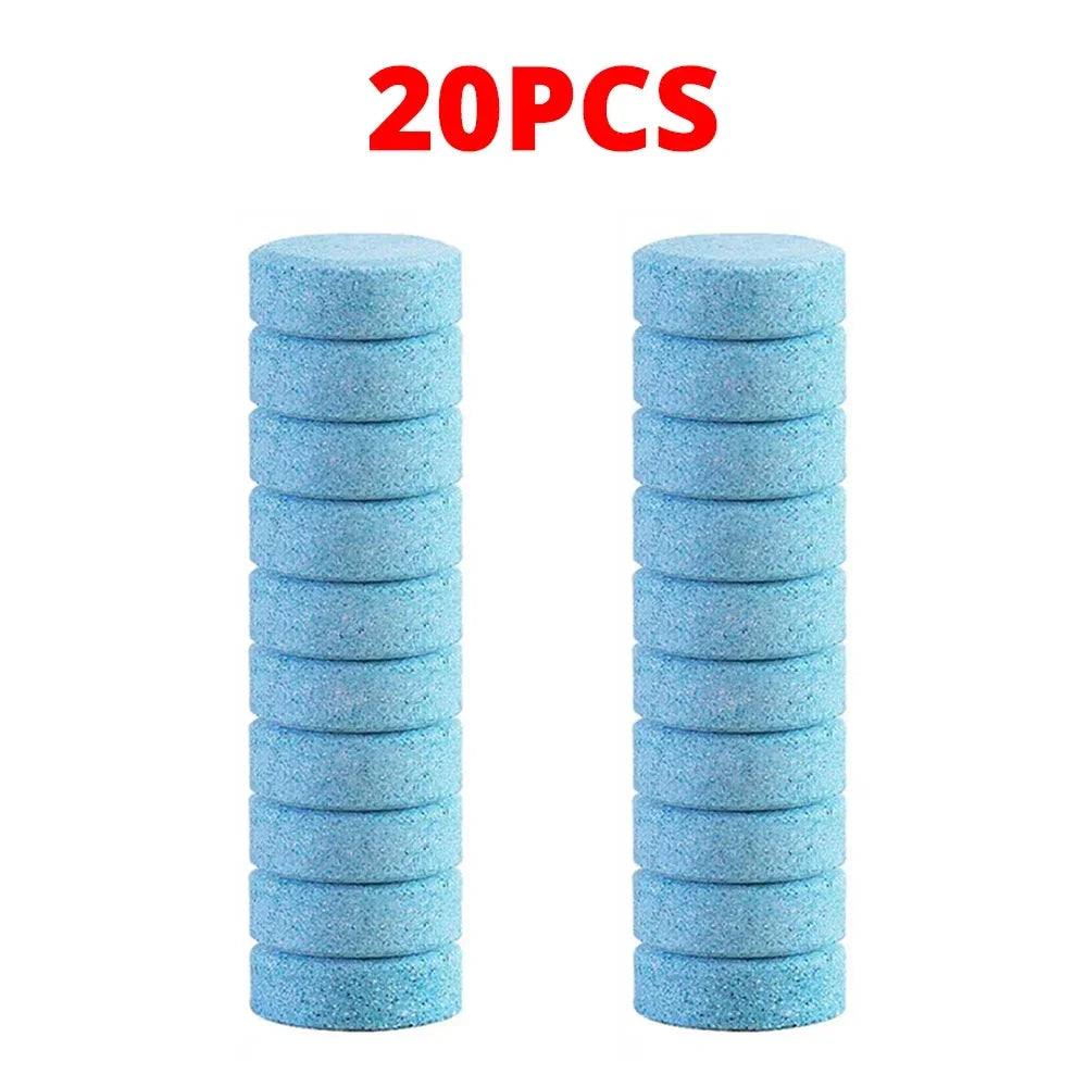 20/40/60Pcs Solid Cleaner Car Windshield Wiper Effervescent Tablet Strong Decontamination Auto Glass Toilet Cleaning Accessories