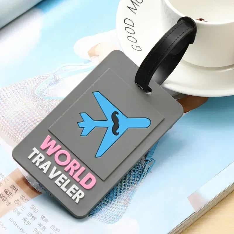 Cartoon Fruit Style Pattern Information Anti-Lost Suitcase Name Id Tags  Silicone Luggage Tag Travel Case Identification Label