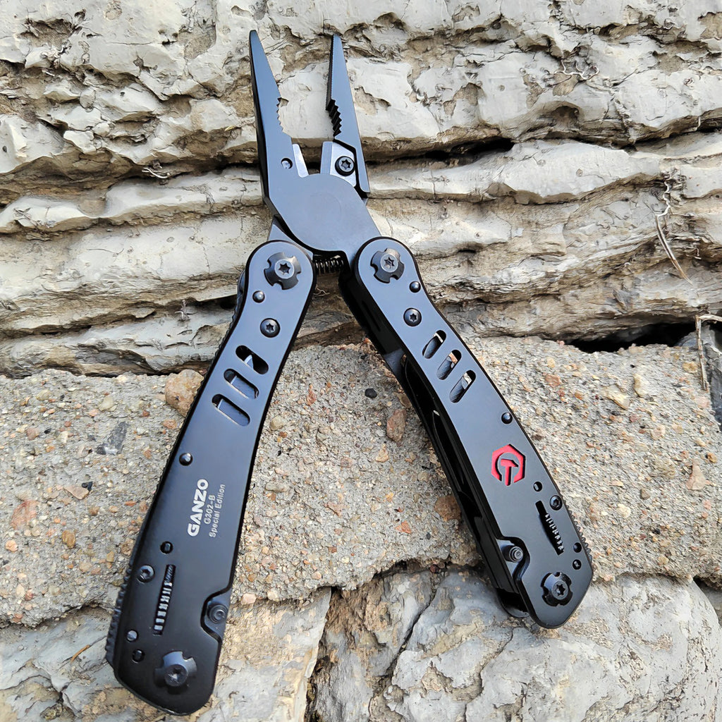 GANZO 302B 15 In 1 Multi Knife Folding Plier Tools Outdoor Camping Survival EDC Multitool Multifunctional Pocket Knives Steel