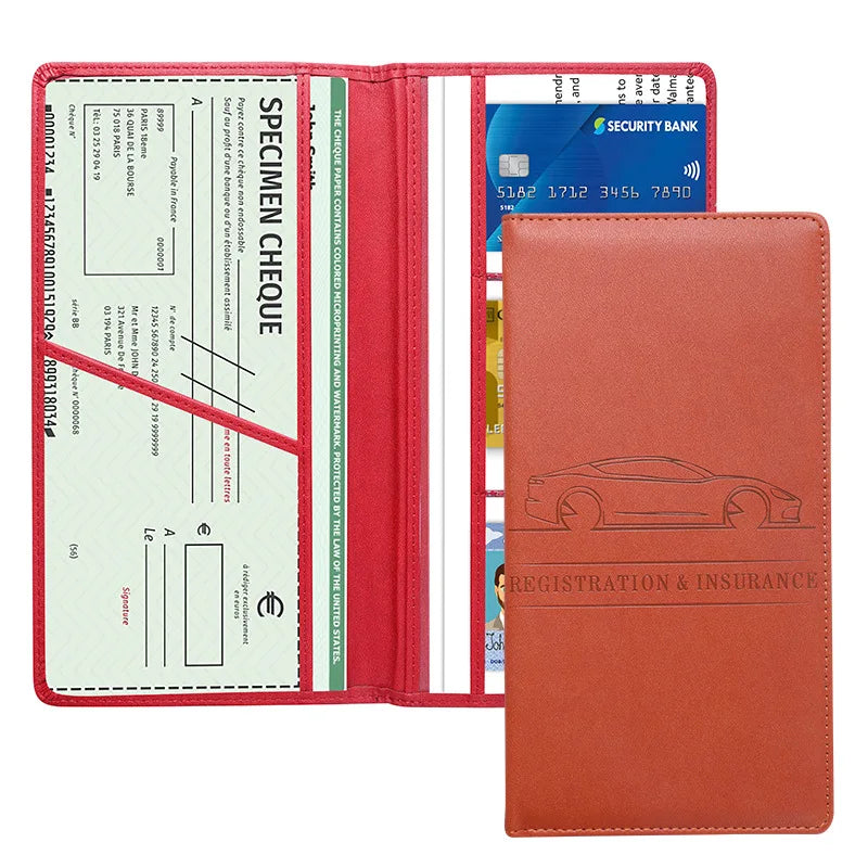 Simple Stylish Driver's License Car Registration Certificate Holder Document Cover Ticket Storage Anti Magnetic Card Bag