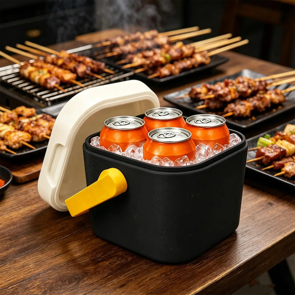 Cooler for Camping Insulated Cooling Case Fit 12 oz Can Portable Cooler with Handle for Office Beach Picnic Party Delivery Bar