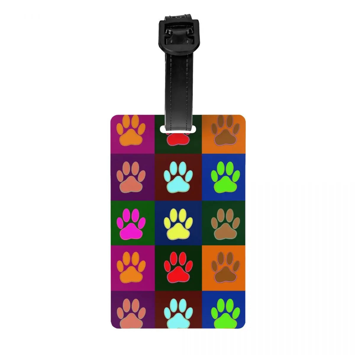 Custom Dog Lover Pet Paw Heart Luggage Tag for Suitcases Fashion Baggage Tags Privacy Cover Name ID Card