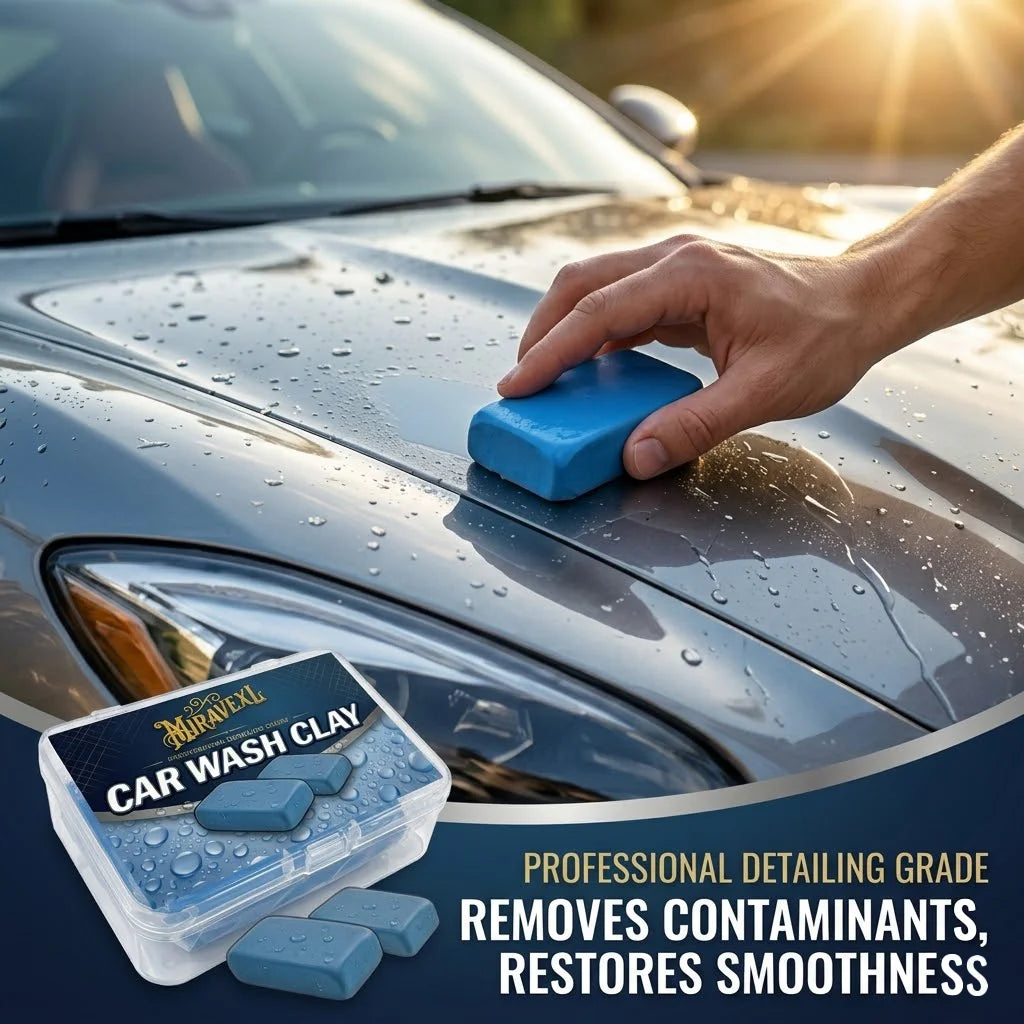Detailing Clay Bar with Storage Case, Reusable Car Cleaning Clay, Removes Contaminants, Safe for All Vehicle Paint Finishes