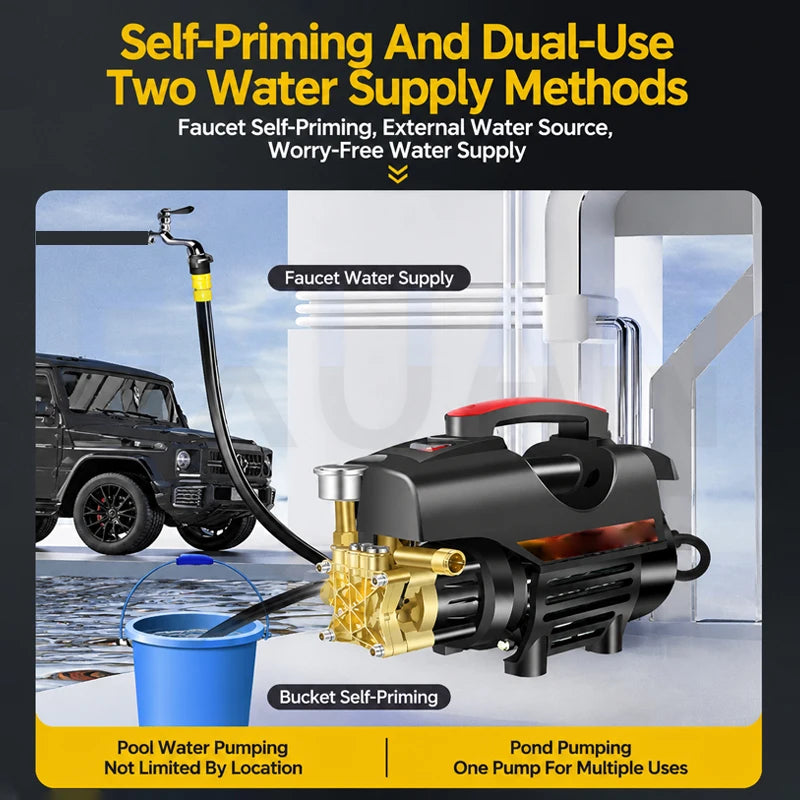 220V Portable Electric Pressure Washer 800W Mini Car Wash Machine High Pressure Water Gun Cleaning Pump For Home Garden Vehicle