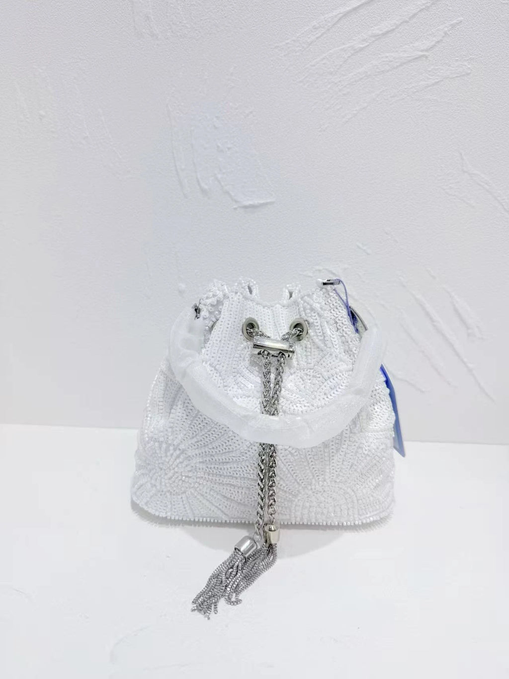 Women Bead Embroidery Shoulder Bag Women Fashionable Sequins Crossbody Chain Bucket Bag Handbag Shoulder Bags