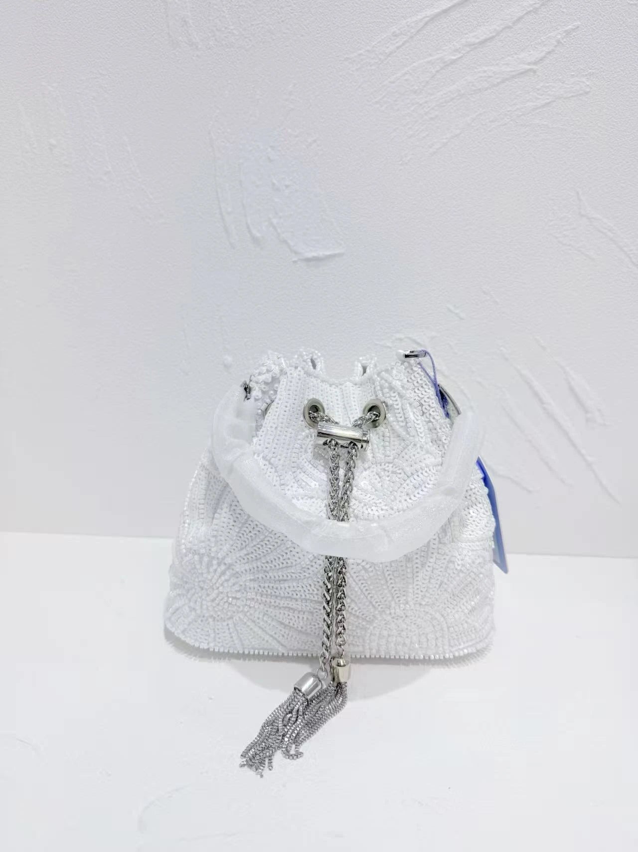 Women Bead Embroidery Shoulder Bag Women Fashionable Sequins Crossbody Chain Bucket Bag Handbag Shoulder Bags