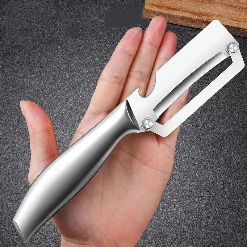 Stainless Steel Peeler Multifunctional Fruit Vegetable Slicer Knife Watermelon Melon Grater Kitchen Cooking Tool Flat Edge