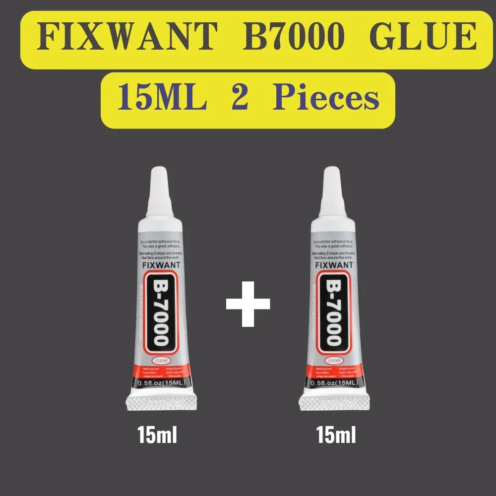 B-7000 T-7000 Clear & Black Glue 15/50/110ml, Fast Drying Waterproof Resin Adhesive for Phone Screen Repair, Jewelry Craft