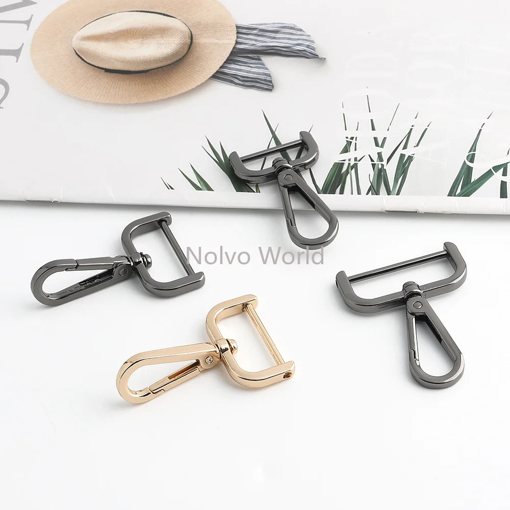 10/40/80PCS 15-20-25-32-38mm Detachable Snap Hook Swivel Clasp Rotating Buckle For Crossbody Bags Dog Collar Rope Accessories