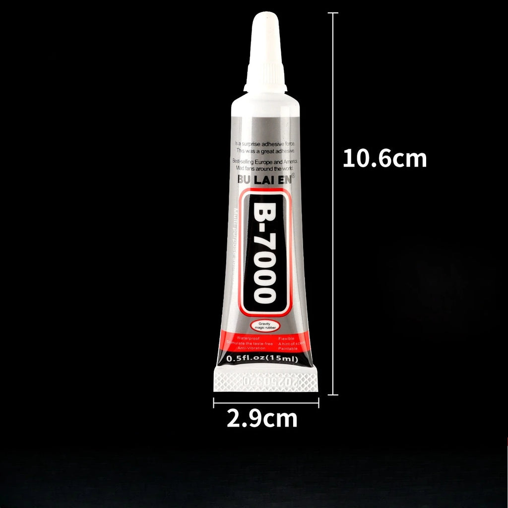 B7000 Multi Purpose Clear Glue Flexible Removable Adhesive for Jewelry Phone Screen DIY Craft and Small Item Bonding