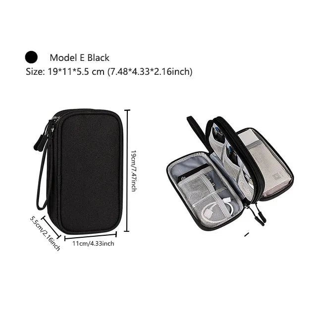 Travel Cable Bag Portable Digital Storage Pouch Waterproof Electronic Accessories Storage Bag Travel Cable Organizer Bags