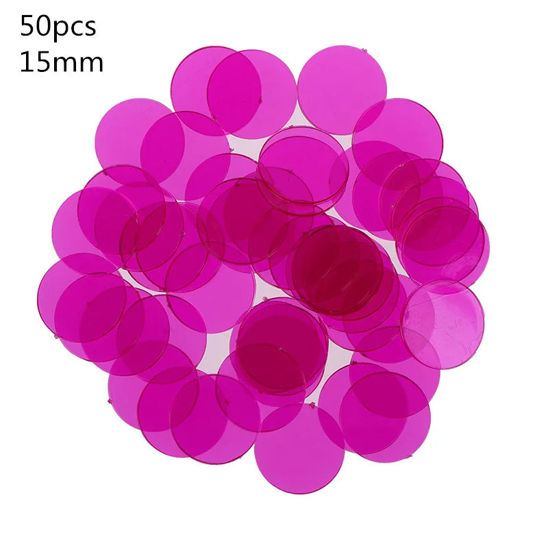 100/50pcs Montessori Education Math Toys Learning Resources Color Bingo Chip Supply 15mm